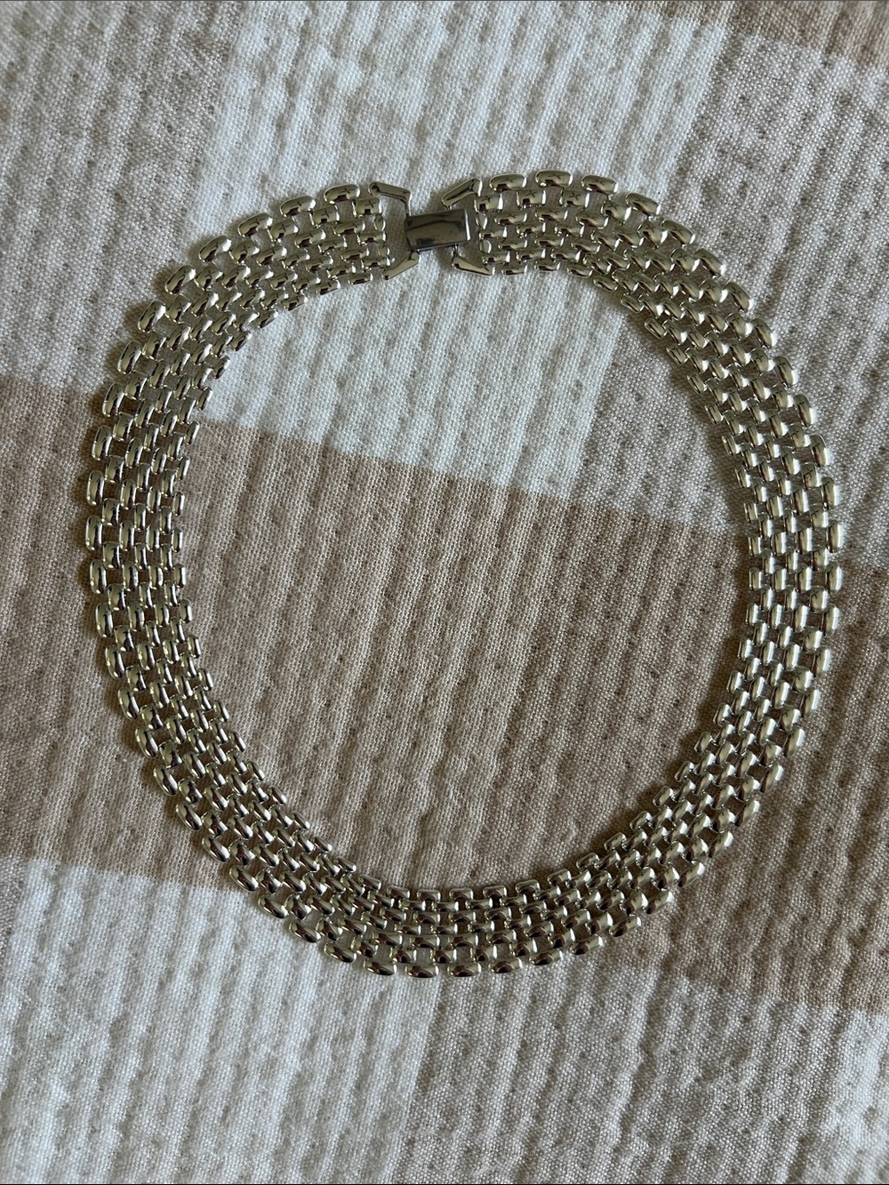 Napier Silver-Tone Wide Multi-Strand Collar Necklace